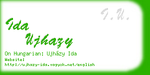 ida ujhazy business card