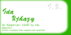 ida ujhazy business card